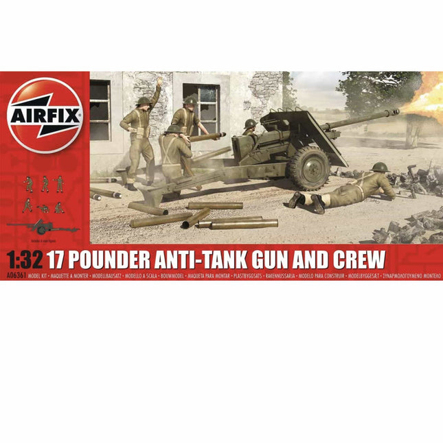 Airfix - 17 Pounder Anti - Tank Gun and Crew 1/32 - The Scale Model Stash