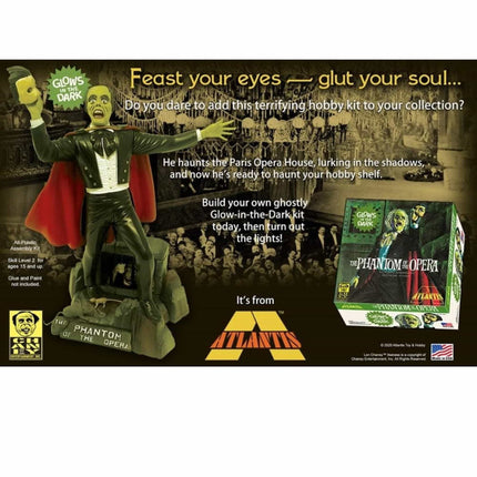 Atlantis Models - Phantom of the Opera - Glow in the Dark Edition - 1/8 Scale Figurine - The Scale Model Stash