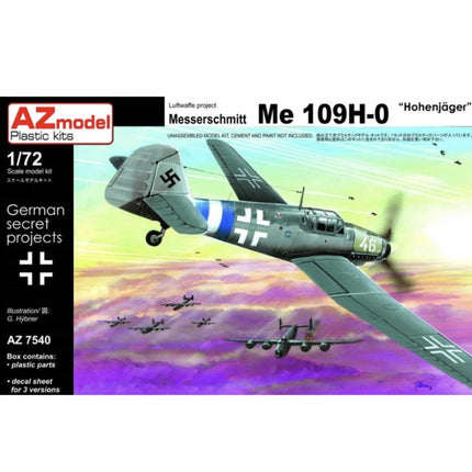 AZ Model - Messerschmitt Me 109H - 0 (Hohenjager) 1/72 - The Scale Model Stash