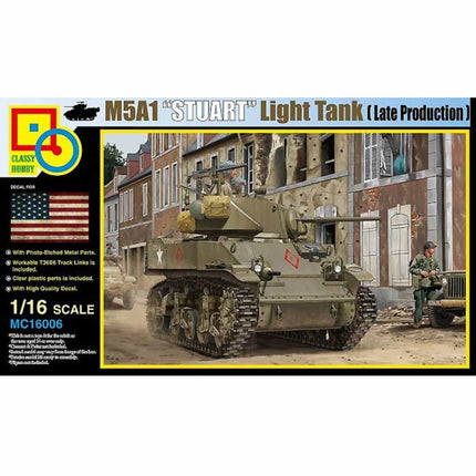 Classy Hobby - M5A1 Stuart Light Tank (Late Production) 1/16 - The Scale Model Stash