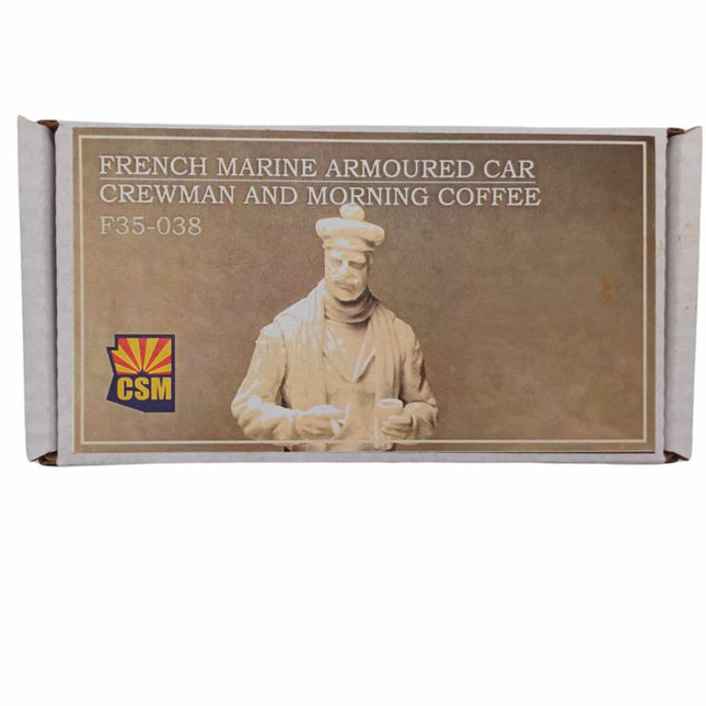 CSM - French Marine Armoured Car Crewman and Morning Coffee - 1/35 (F35 - 038) - The Scale Model Stash