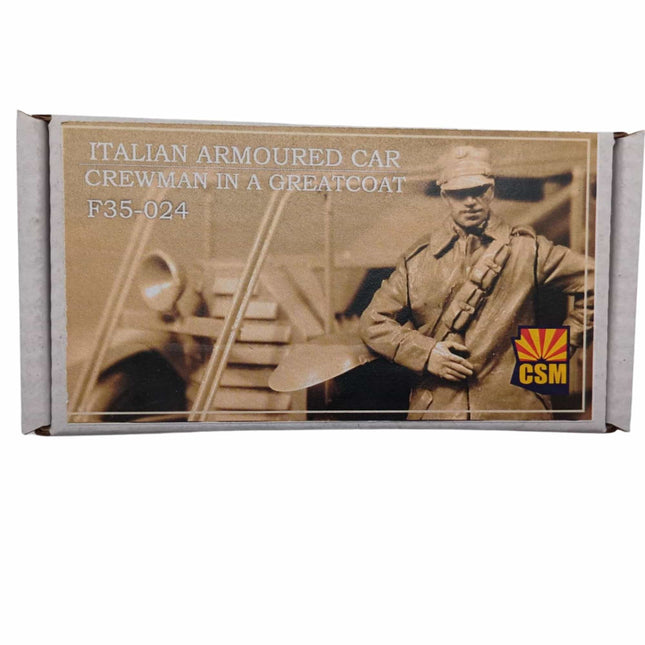 CSM - Italian Armoured Car Crewman in a Greatcoat - 1/35 (F35 - 024) - The Scale Model Stash