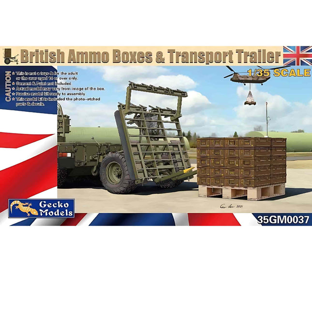 Gecko Models British Ammo Boxes & Transport Trailer 1/35 (35GM0037) - The Scale Model Stash