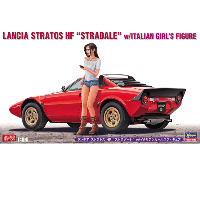 Hasegawa Lancia Stratos HF Stradale with Italian Girl Figure 1/24 - The Scale Model Stash