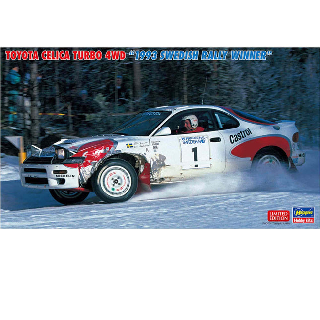 Hasegawa Limited Edition Toyota Celica Turbo 4WD 1993 Swedish Rally Winner 1/24 - The Scale Model Stash