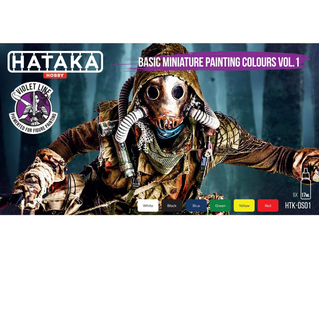 Hataka Hobby - Basic Miniature Painting Colours Volume 1. Violet Line (HTK - DS01) - The Scale Model Stash