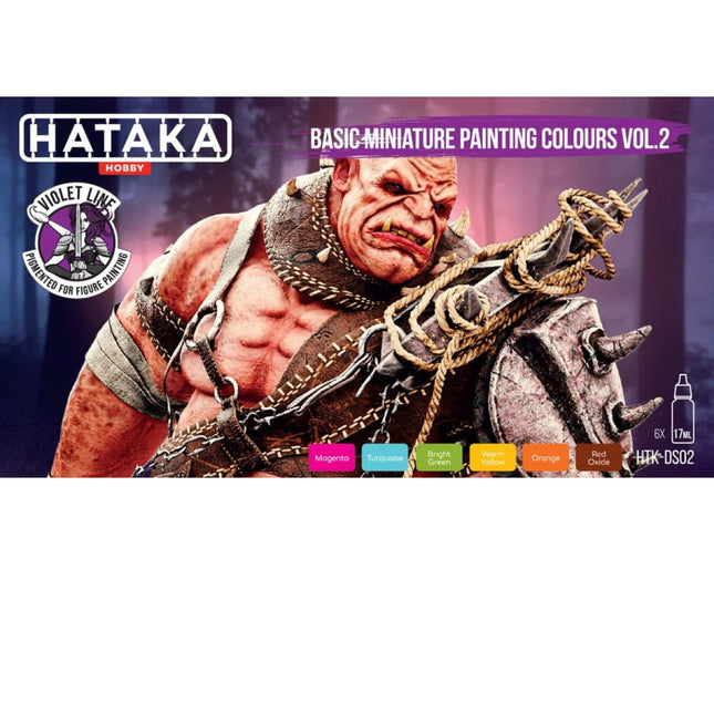 Hataka Hobby - Basic Miniature Painting Colours Volume 2 from the Violet Line - (HTK - DS02) - The Scale Model Stash