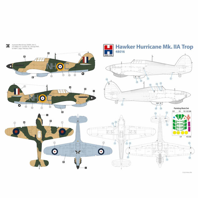 Hobby 2000 - Hawker Hurricane Mk.IIA TROP 1/48 - The Scale Model Stash