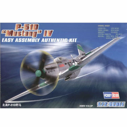 Hobby Boss - P - 51D Mustang IV Easy Assembly Authentic Kit 1/72 - The Scale Model Stash