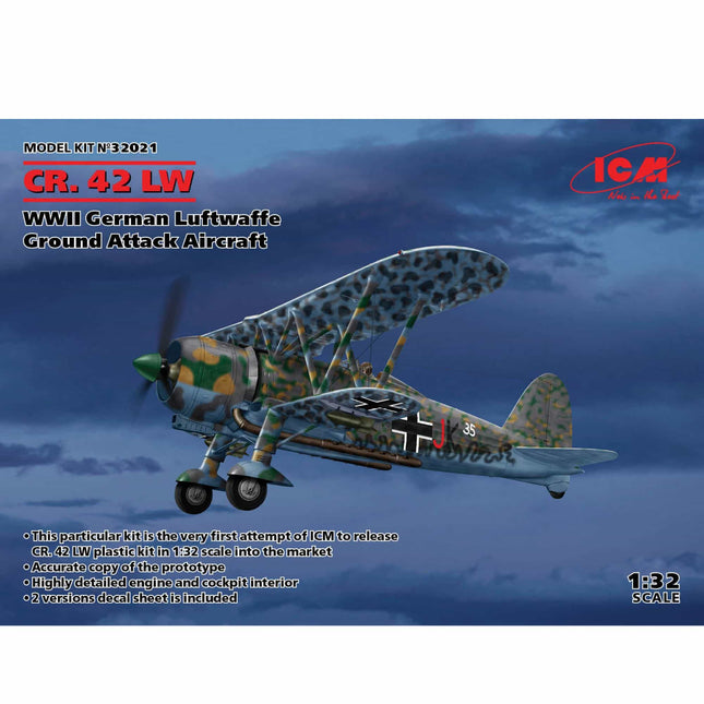 ICM - CR.42 LW WWII German Ground Attack Aircraft 1/32 - The Scale Model Stash