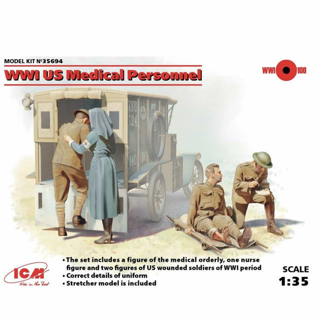 ICM - WWI US Medical Personnel 1/35 - The Scale Model Stash