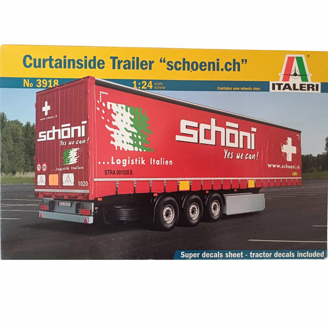 Italeri - Curtainside Trailer 'schoeni.ch' - 1/24 (no.3918) - The Scale Model Stash