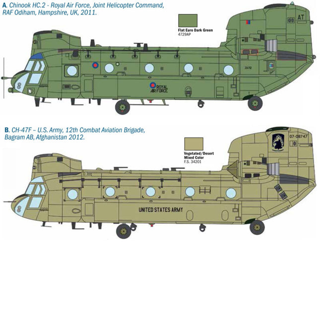 Italeri - RAF Chinook HC.2/CH - 47F 1/48 - The Scale Model Stash