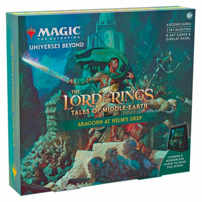 Magic the Gathering | Lord of the Rings: Tales of Middle - Earth Holiday Scene Box - Aragorn at Helms Deep - The Scale Model Stash