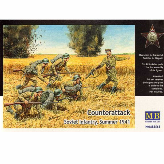 Masterbox - Counterattack Soviet Infantry Summer 1941 (NoMB3563) 1/35 - The Scale Model Stash