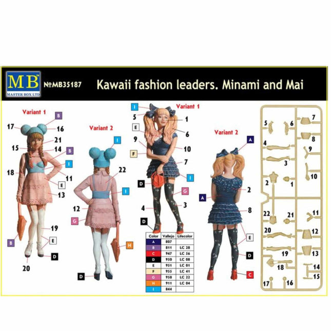 Masterbox - Kawaii Fashion Leaders Minami and Mai 1/35 - The Scale Model Stash