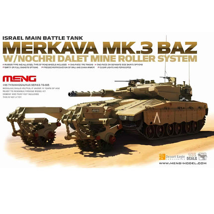 Meng Israel Main Battle Tank Merkava MK.3 BAZ with Nochri Dalet Mine Roller System 1/35 - The Scale Model Stash