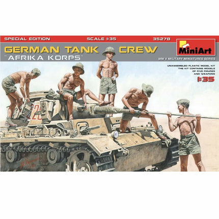 Mini Art - German Tank Crew Afrika Korps 1/35 - The Scale Model Stash