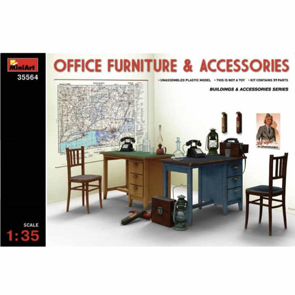 Mini Art - Office Furniture and Accessories 1/35 - The Scale Model Stash