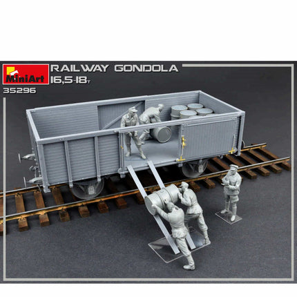 Mini Art - Railway Gondola 16,5 - 18t WWII Military Miniatures Series 1/35 - The Scale Model Stash