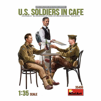 Mini Art - U.S. Soldiers in Cafe 1/35 - The Scale Model Stash