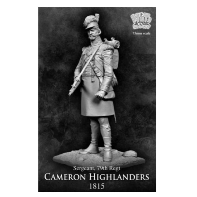 Nuts Planet - Cameron Highlanders 1815 Sergeant 79th Regiment 75mm Resin - The Scale Model Stash