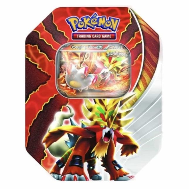 Pokemon - Paradox Destinies Tin - Gouging Fire ex - The Scale Model Stash