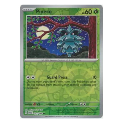 Pokemon - Scarlet and Violet (Base Set) 001/198 Pineco (Reverse Holo) - The Scale Model Stash