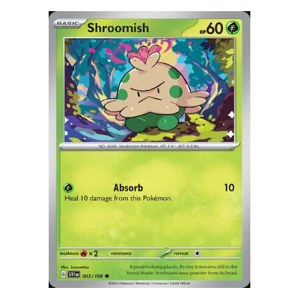 Pokemon - Scarlet and Violet (Base Set) 003/198 Shroomish (Non Holo) - The Scale Model Stash