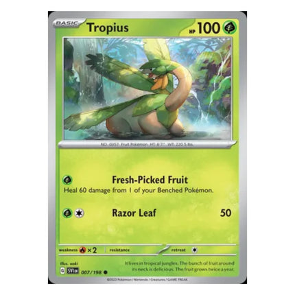 Pokemon - Scarlet and Violet (Base Set) 007/198 Tropius (Non Holo) - The Scale Model Stash