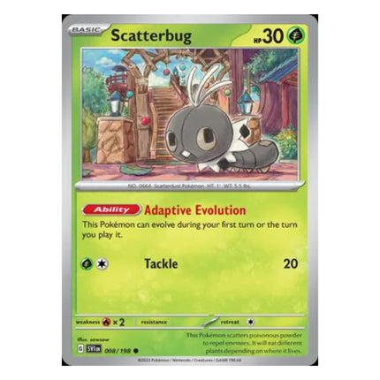 Pokemon - Scarlet and Violet (Base Set) 008/198 Scatterbug (Non Holo) - The Scale Model Stash