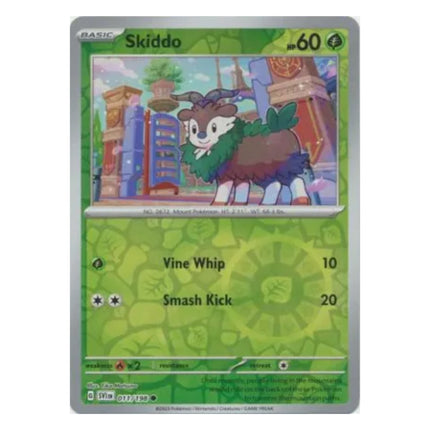 Pokemon - Scarlet and Violet (Base Set) 011/198 Skiddo (Reverse Holo) - The Scale Model Stash