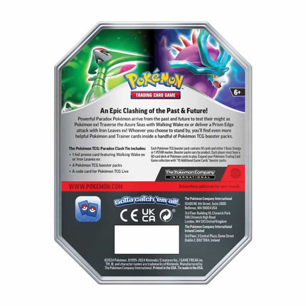 Pokémon TCG: Paradox Clash Tin (Iron Leaves ex) - The Scale Model Stash