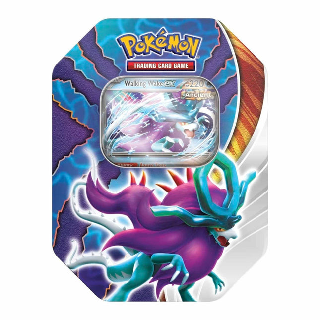 Pokémon TCG: Paradox Clash Tin (Walking Wake ex) - The Scale Model Stash