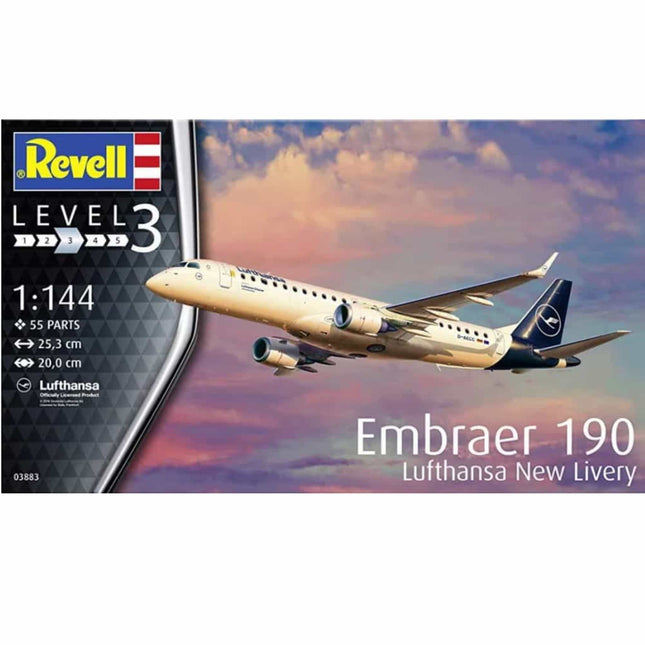 Revell - Embraer 190 Lufthansa New Livery 1/144 - The Scale Model Stash