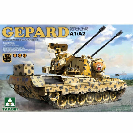 Takom - Gepard SPAAG A1/A2 Bundeswehr Flakpanzer 1 1/35 - The Scale Model Stash