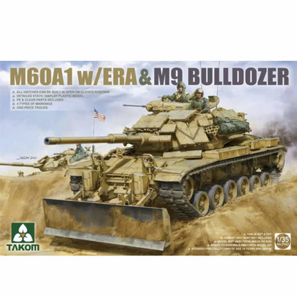 Takom - M60A1 with ERA & M9 Bulldozer 1/35 - The Scale Model Stash