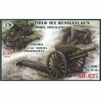 UM Military Technics - 3 inch Ex Russian Gun Model 1902 (Late) Polish Version 1/35 - The Scale Model Stash