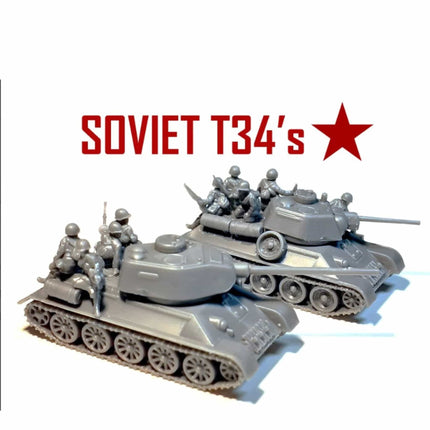 Victrix - T - 34 76/85 with Tank Riders 1/144 (12mm) - The Scale Model Stash