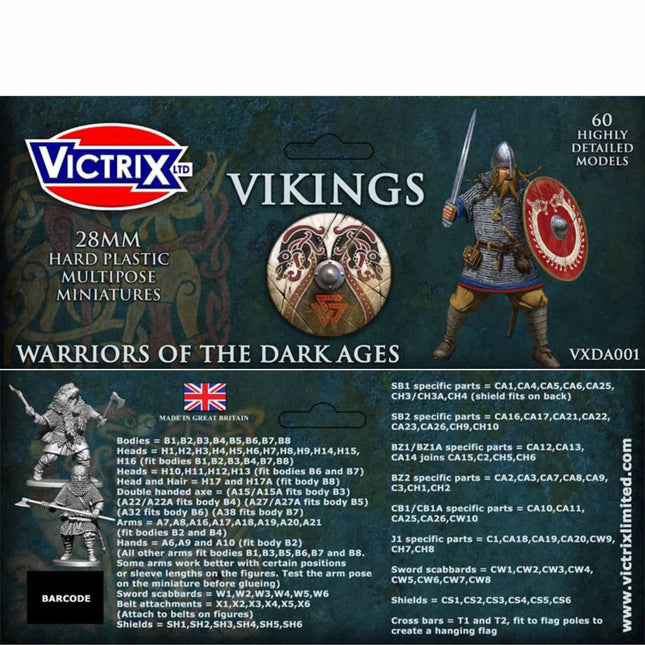 Victrix - Vikings Warriors of the Dark Ages - 28mm (VXDA001) - The Scale Model Stash