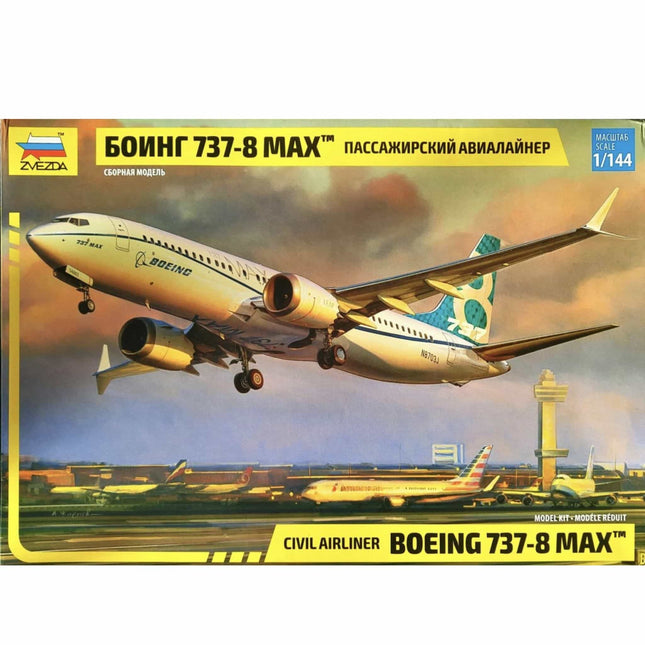 Zvezda - Boeing 737 - 8 Max Civil Airliner 1/144 - The Scale Model Stash